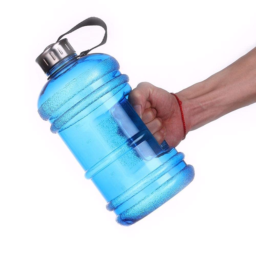 Gymvitals Gallon Water Bottle PETG Eco Friendly - 2.2 litres Transparent-Blue Color