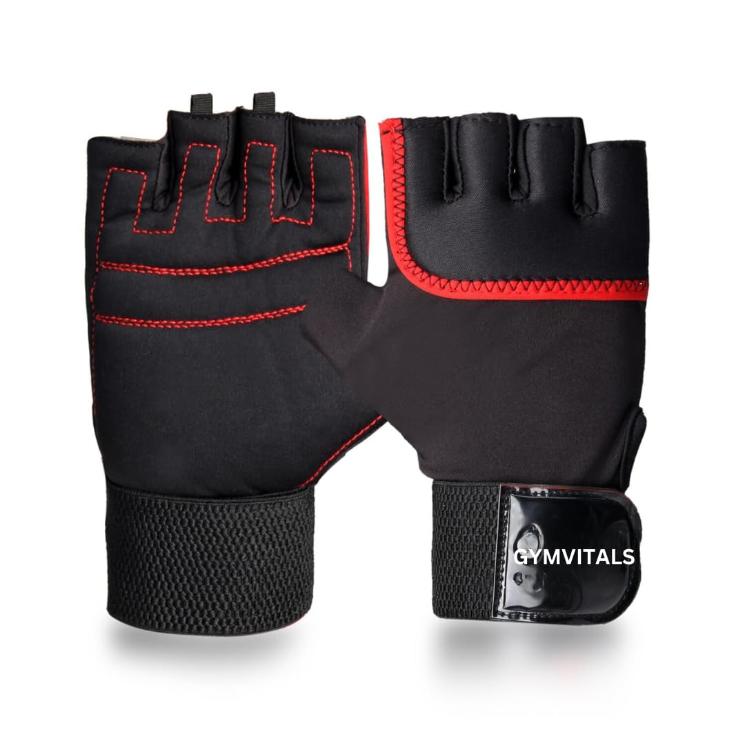 GYMVITALS Elite Weight Lifting Gloves, Natural Fit Fitness Gloves for Crossfit, Yoga, Running, Hiking, Swimming, Biking, Men and Women