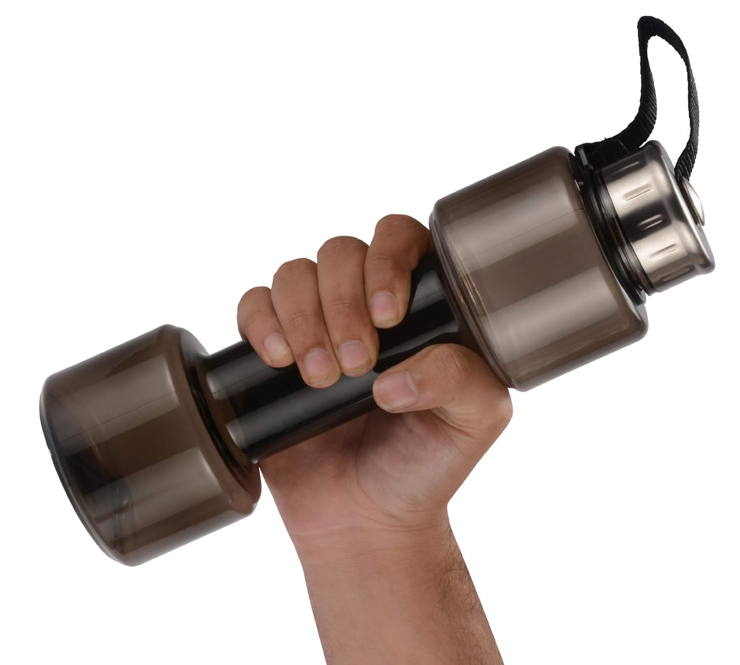 GYMVITALS Dumbbell Shape Gallon Water Bottle - 700 ml-Black Colour