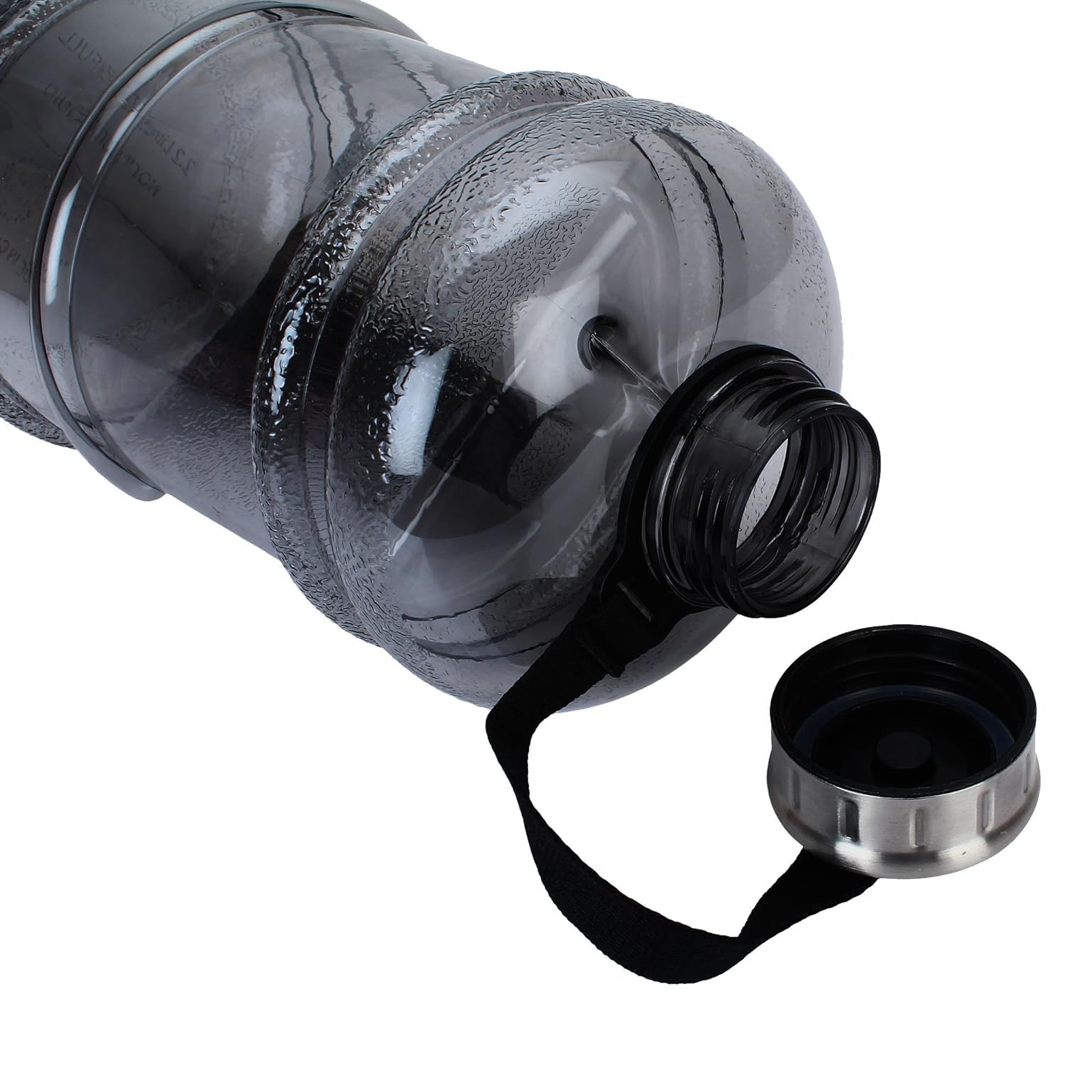 Gymvitals Gallon Water Bottle PETG Eco Friendly - 2.2 litres Transparent-Black Color