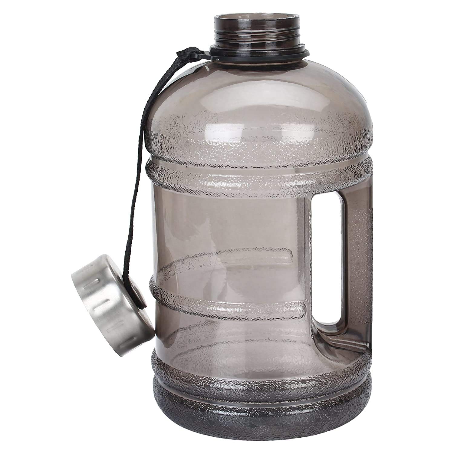 Gymvitals Gallon Water Bottle PETG Eco Friendly - 2.2 litres Transparent-Black Color