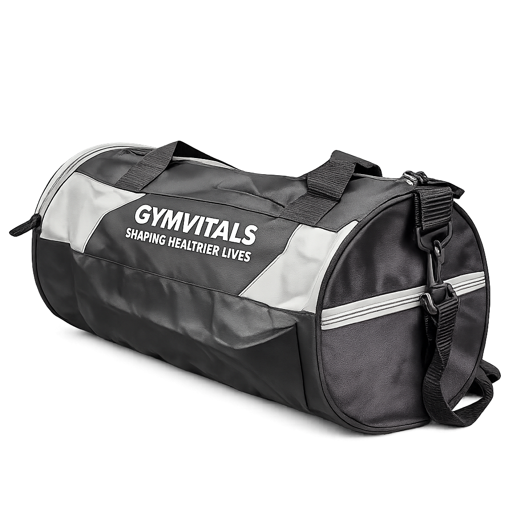 Gymvitals Gym HUMMER Duffel Bag with gray accents