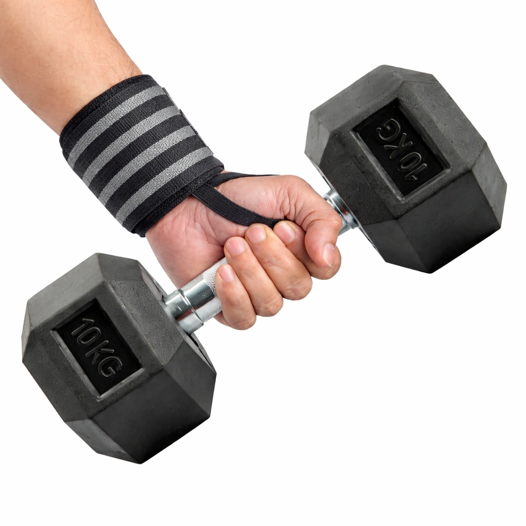 Gymvitals Weightlifting Wrist Support, Grey Color, 1 Pair