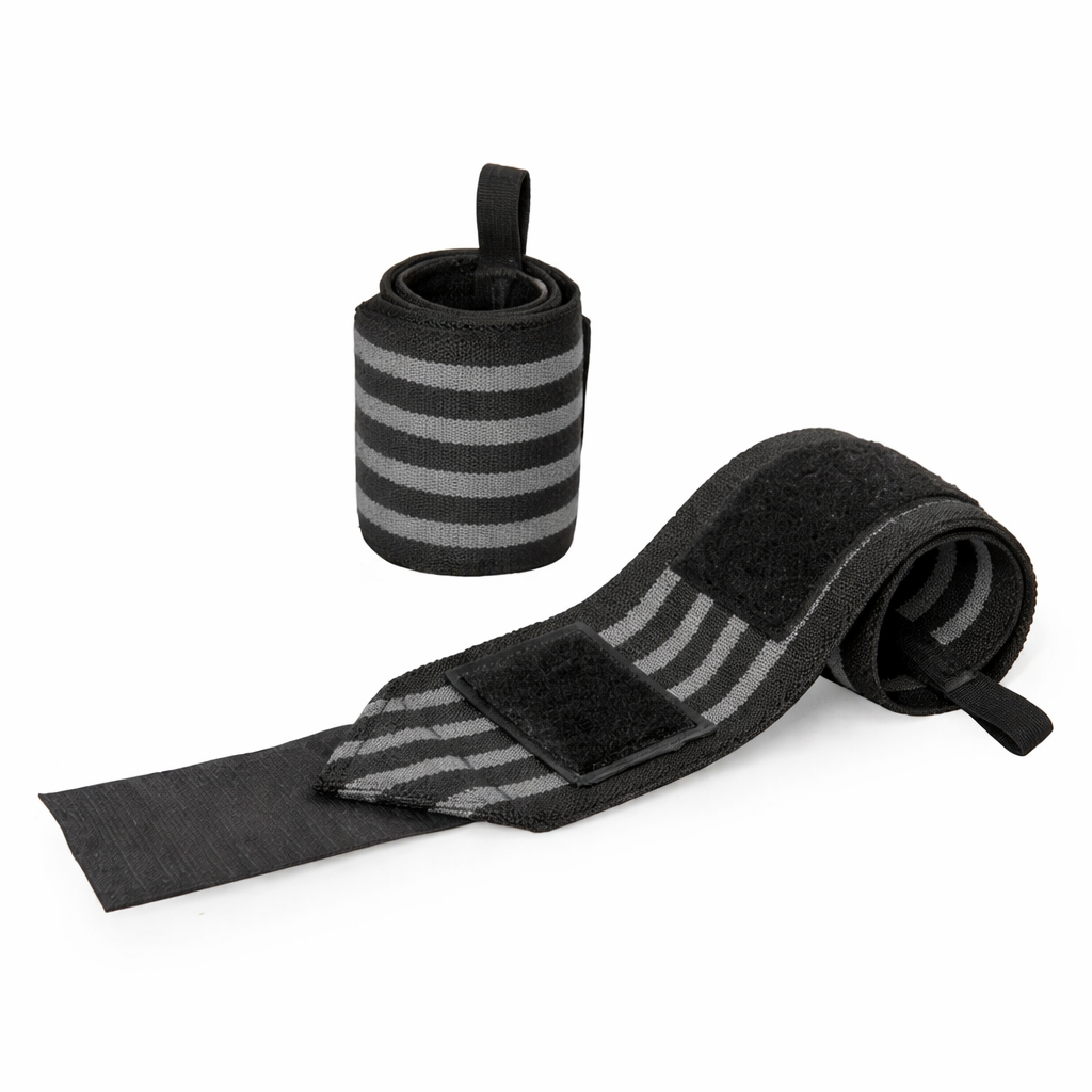 Gymvitals Weightlifting Wrist Support, Grey Color, 1 Pair