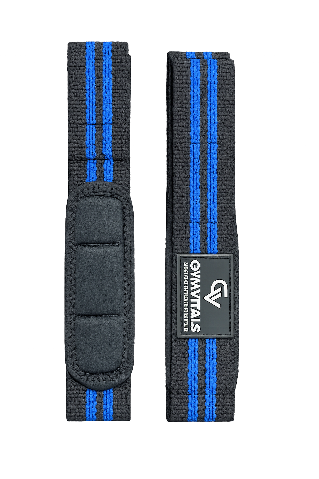 Gymvitals Weight Lifting Wrist Straps, 1 Pair, blue stripes